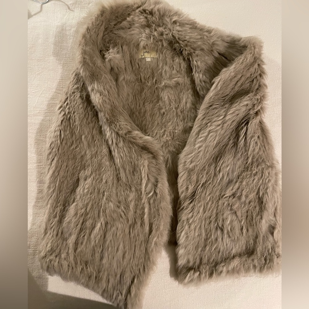 Rabbit fur beautiful winter vest
